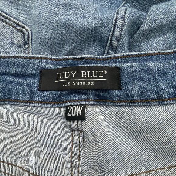 Judy Blue Boot Cut Jeans Size 20W Plaid Patch Distressed - Picture 2 of 13